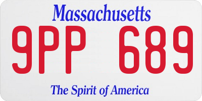 MA license plate 9PP689