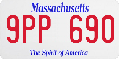 MA license plate 9PP690