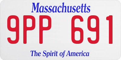 MA license plate 9PP691