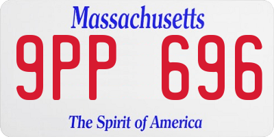MA license plate 9PP696