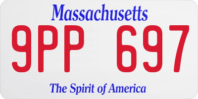 MA license plate 9PP697