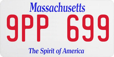 MA license plate 9PP699