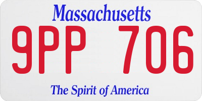 MA license plate 9PP706