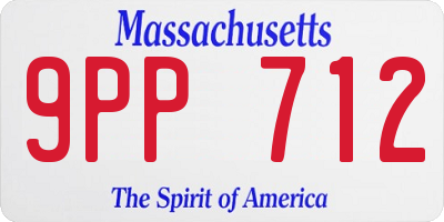 MA license plate 9PP712