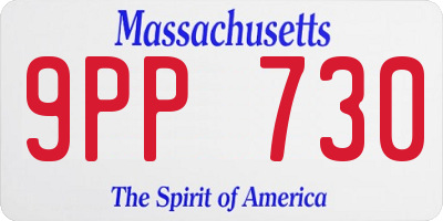 MA license plate 9PP730