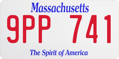 MA license plate 9PP741