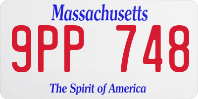 MA license plate 9PP748
