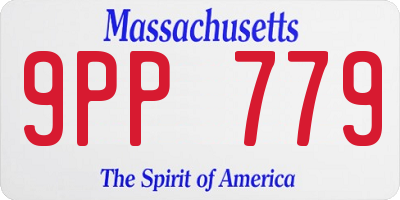 MA license plate 9PP779