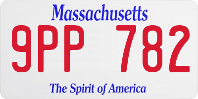 MA license plate 9PP782