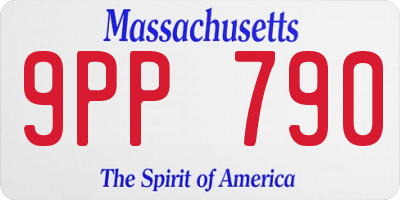 MA license plate 9PP790