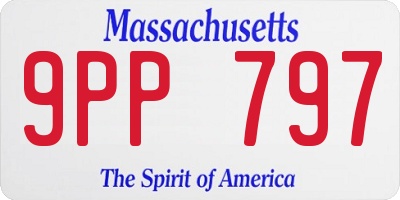 MA license plate 9PP797