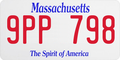 MA license plate 9PP798