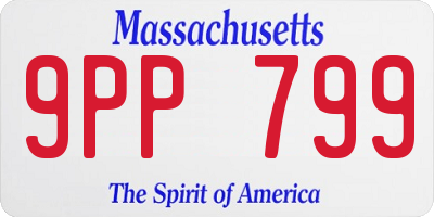 MA license plate 9PP799
