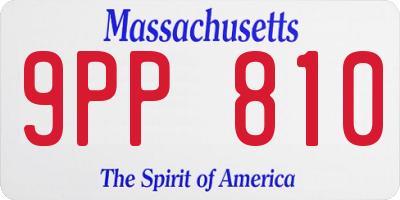 MA license plate 9PP810