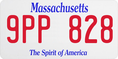 MA license plate 9PP828