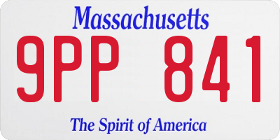 MA license plate 9PP841