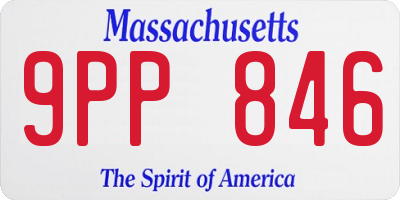 MA license plate 9PP846
