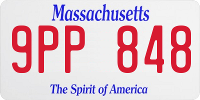 MA license plate 9PP848