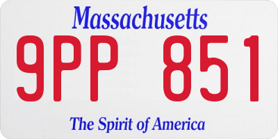 MA license plate 9PP851