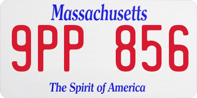 MA license plate 9PP856