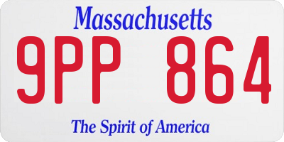 MA license plate 9PP864