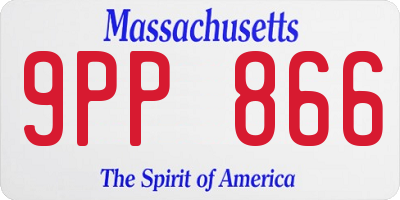 MA license plate 9PP866
