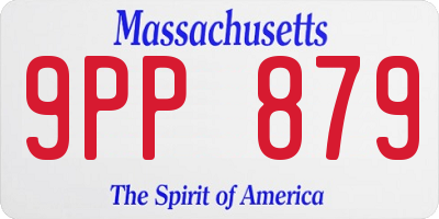 MA license plate 9PP879