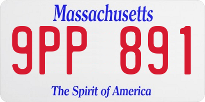 MA license plate 9PP891