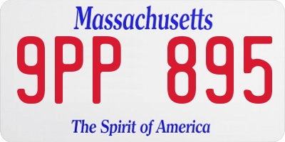 MA license plate 9PP895