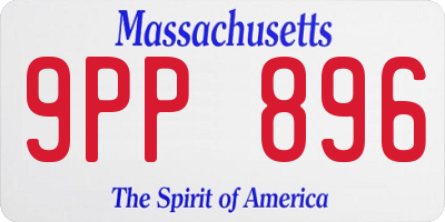 MA license plate 9PP896