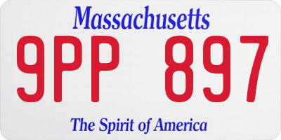MA license plate 9PP897