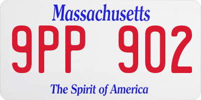 MA license plate 9PP902