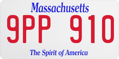 MA license plate 9PP910