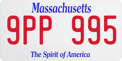 MA license plate 9PP995