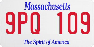 MA license plate 9PQ109
