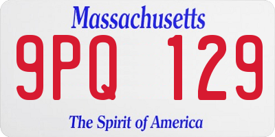 MA license plate 9PQ129
