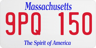 MA license plate 9PQ150