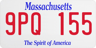 MA license plate 9PQ155
