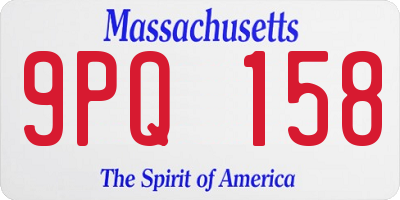 MA license plate 9PQ158