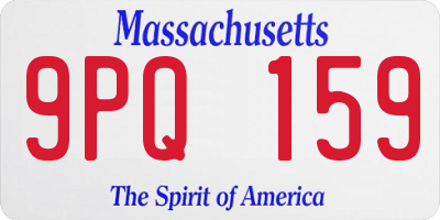 MA license plate 9PQ159