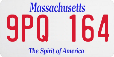 MA license plate 9PQ164