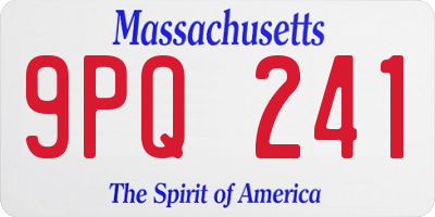 MA license plate 9PQ241