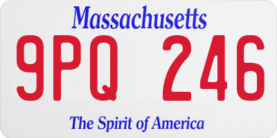 MA license plate 9PQ246