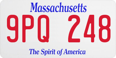 MA license plate 9PQ248