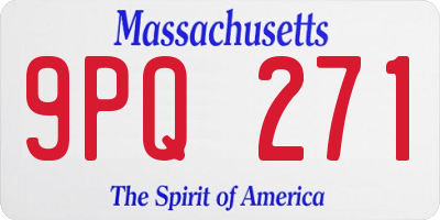 MA license plate 9PQ271