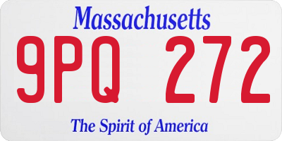 MA license plate 9PQ272