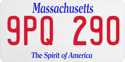 MA license plate 9PQ290