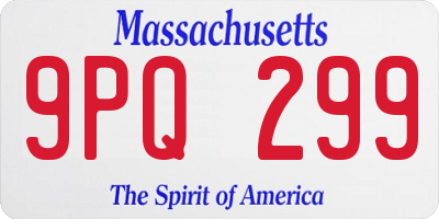 MA license plate 9PQ299