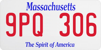 MA license plate 9PQ306