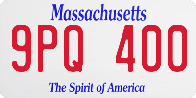 MA license plate 9PQ400